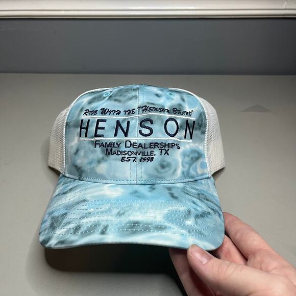 Richardson Cap Mens One Size 872 3D Aqua Camouflage Mesh Back Henson Trucker - Picture 1 of 8